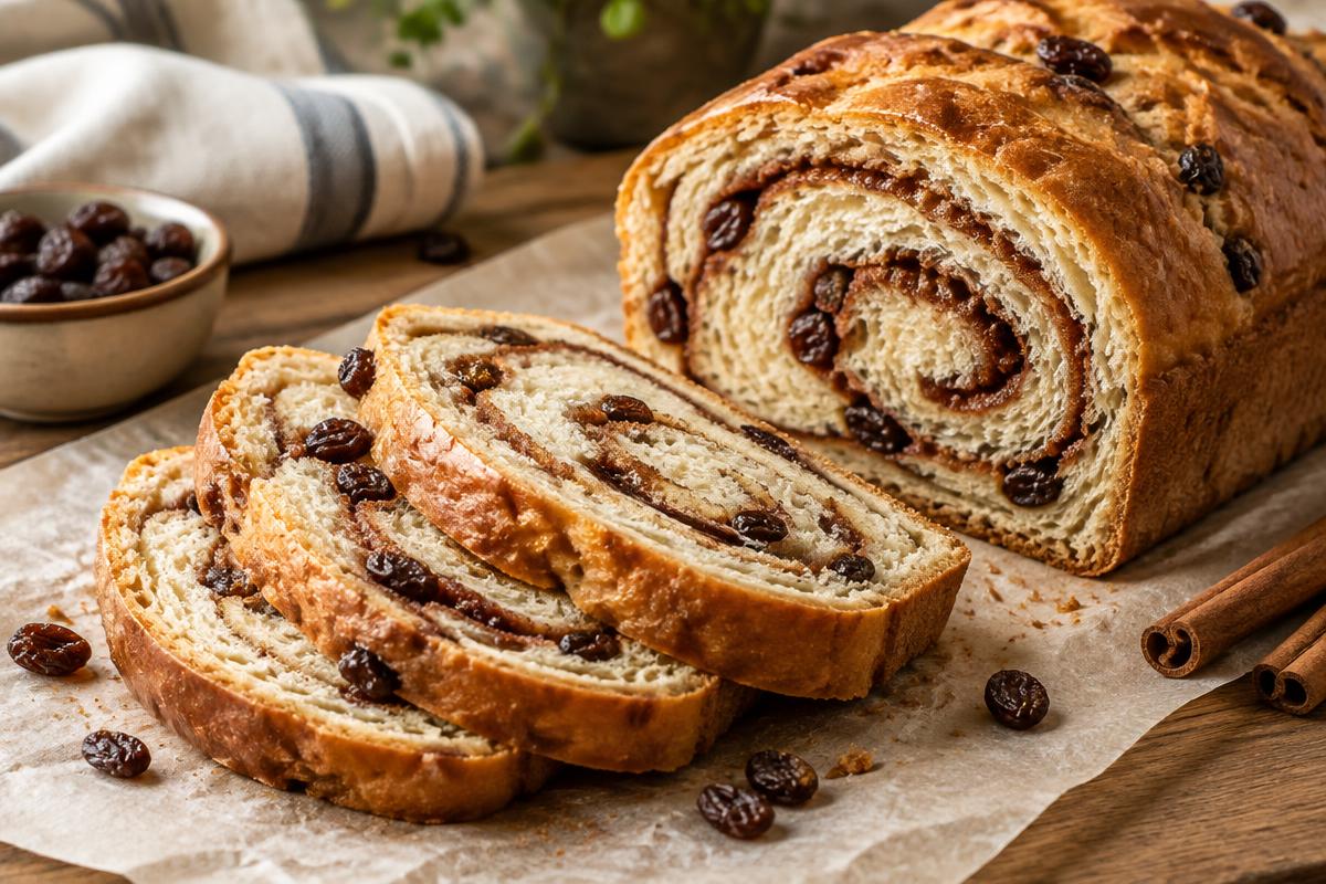 Finished Cinnamon Raisin Swirl Bread