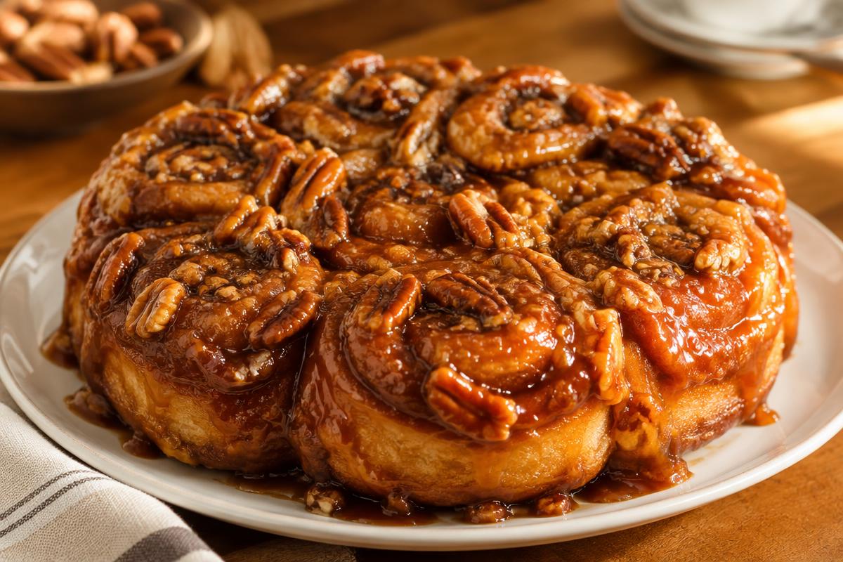 Finished Sticky Pecan Caramel Rolls